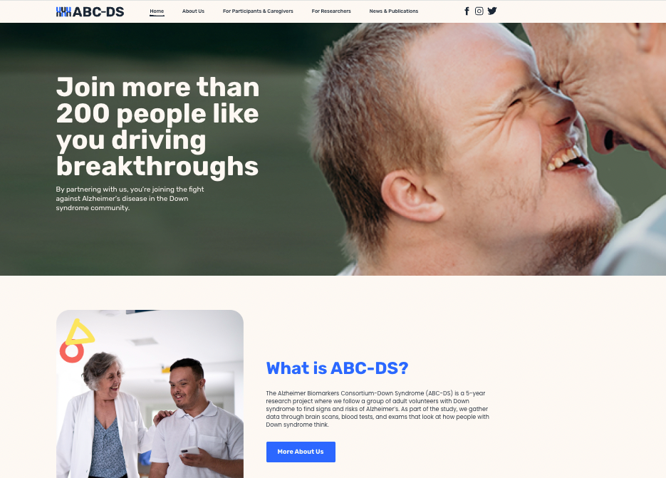 ABC-DS website homepage