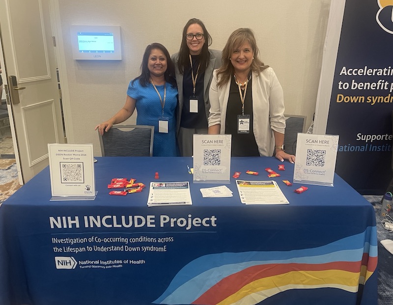 NIH and DS-Connect® teams at their DSDN Rockin' Moms Retreat booth